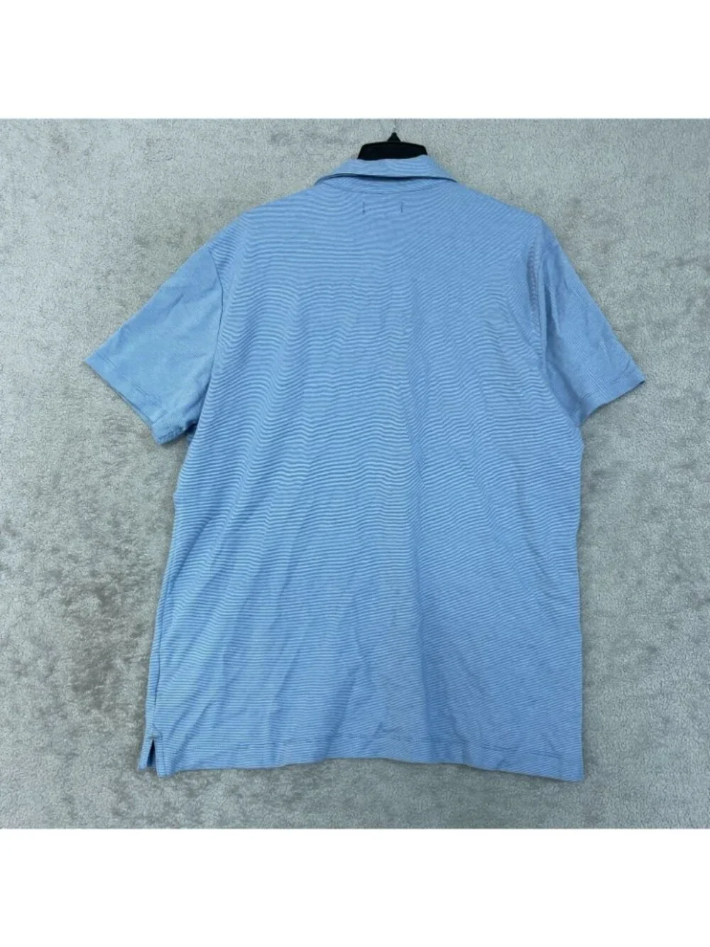 NWOT Banana Republic Men's XL Blue Striped Polo Shirt 100% Cotton Short Sleeve